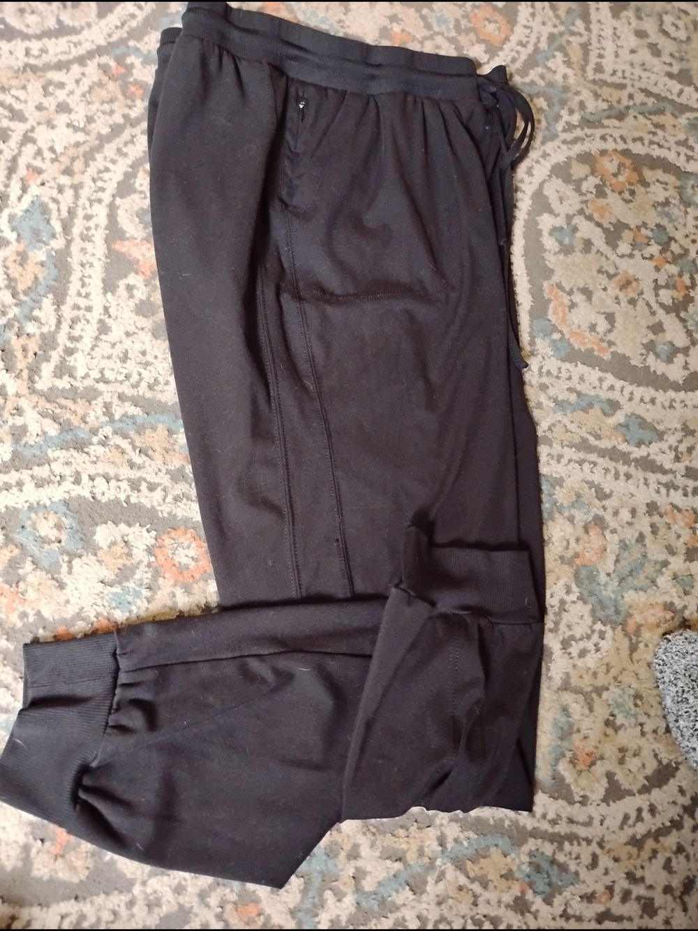 Cynthia Rowley Black Track Joggers With Pockets And Drawstring - Picture 1 of 4